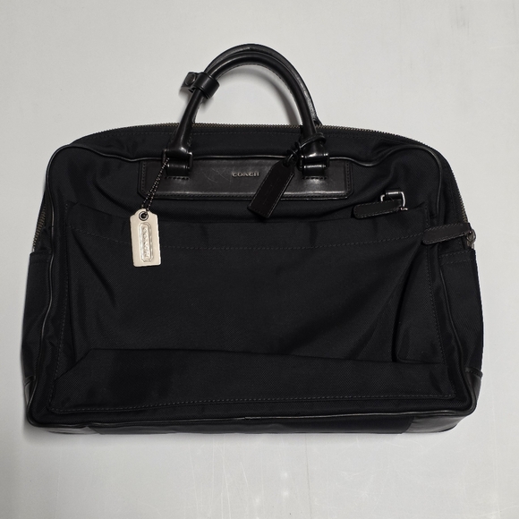 Coach 5105 Black Nylon/Leather Briefcase